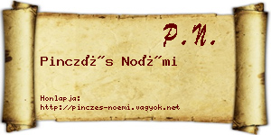 Pinczés Noémi névjegykártya
